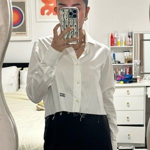 Kith cropped poplin button down